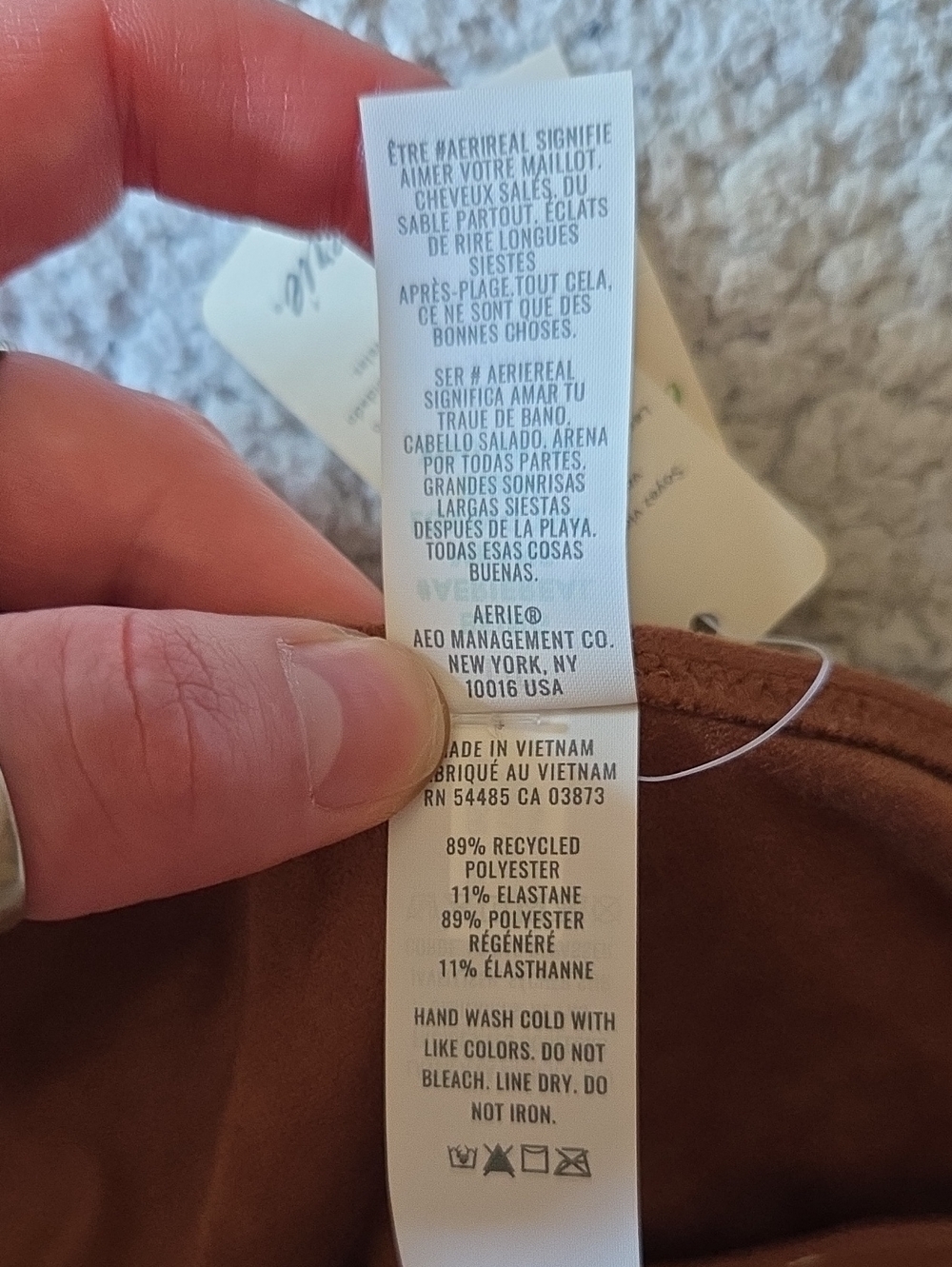 NWT Aerie Happy Cheeks Suede Bikini Bottoms in Horizon - Picture 5 of 14
